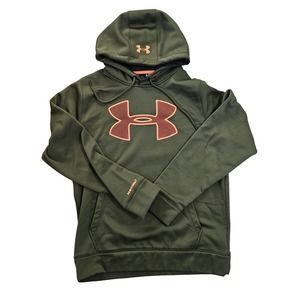 Under Armour Green Hoodie with Brown Logo